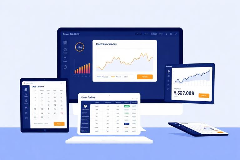 Multiple investment calculator screens showing financial tools